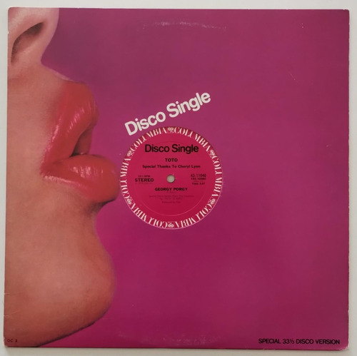 Toto Georgy Porgy Vinilo 12 Usa 1979 Long Version Estándar (Usado)