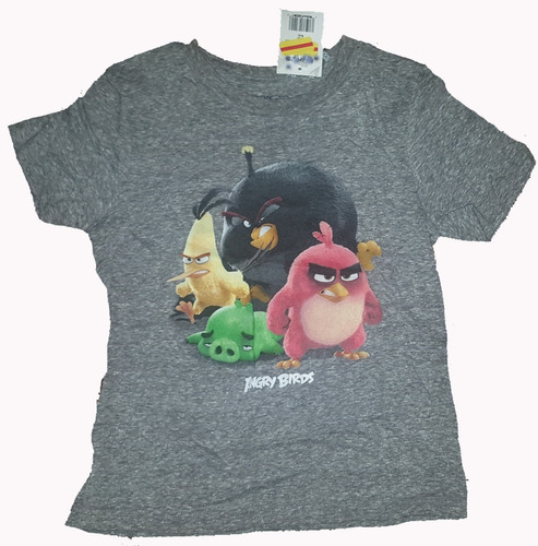 Remeras Angry Birds Niño Importadas Nuevas Con Etiquetas!