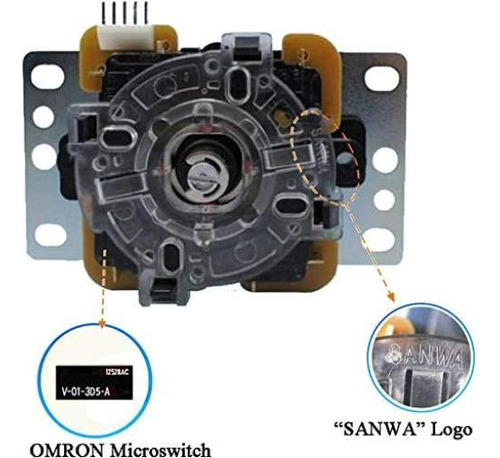 Joystick Sanwa Jlf-tp-8yt + 8 Botones Obsf-30 Negro