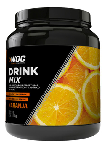 Drink Mix Woc Con Maltodextrina Sabor Naranja 1kg