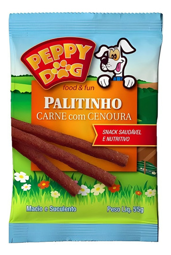 Bifinho Pet Tablet Cães Peppy Dog Carne Cenoura 50g Petisco