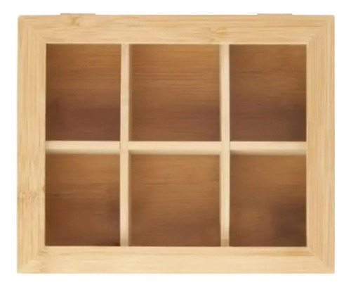 Caja De Té De Bambú, Organizador Versátil Con 6 Rejillas