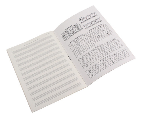 ' Partituras Hoja Notas Cuaderno Pestaña Palo De Música Nota