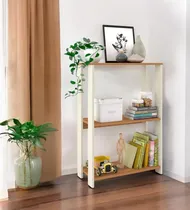 Comprar Estante Multiuso Armario Baixo Organizador Sapateira Livreiro Estilo Industrial 3 Prateleira Para Livros Quarto Sala Escritorio Cantinho Do Café Cor Off Whiteu002F Nature Em Mdp - Je Home