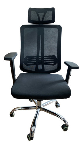 Silla De Oficina Ejecutiva Loto Color Negro Ergonómica