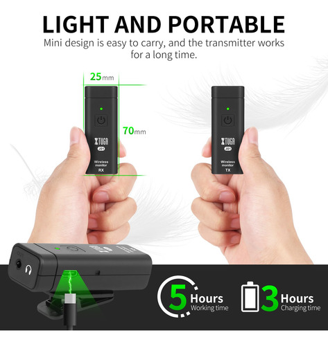 Sistema Inalámbrico Uhf En El Oído Monitor Iem Para Música