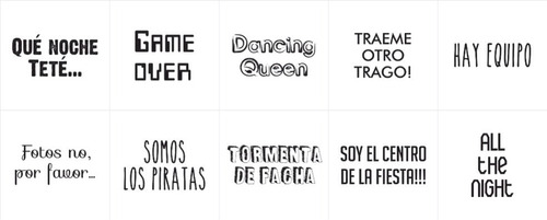 Stickers Transparentes Fiestas Frases Divertidas  - Tragos