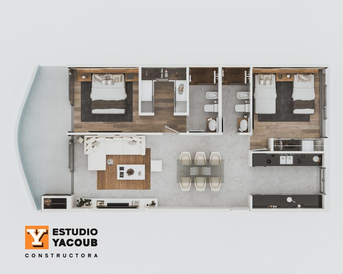 Imagen 30 de 30 de Departamento Venta 2 Dormitorios 2 Baños 1 Terraza Y Cochera 56 Mt2 - Rincón Del Indio