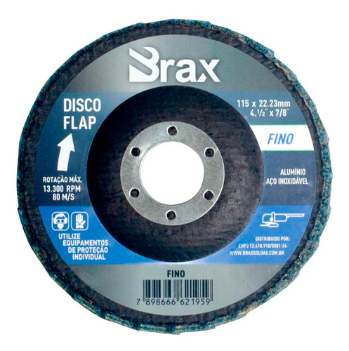 Disco Flap Polimento Aço Inox / Alumínio 4.1/2 Fino