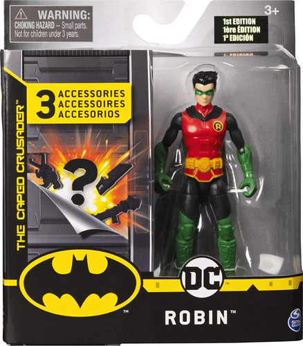 Figura De Accion Spin Master Dc Batman: Robin 4 Pulgadas
