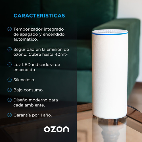Imagen 4 de 4 de Ozonizador Con Temporizador, Equipo De Ozono E Ionizador