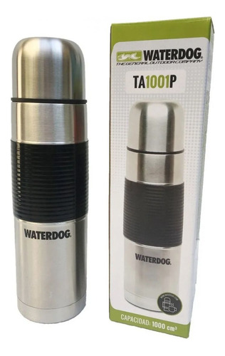 Termo Waterdog 1 Lt Acero Inoxidable Con Goma Camping Mate