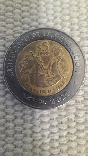 Moneda De $5 Conmemorativa De Colección Francisco Villa