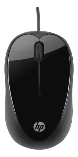 Mouse HP  X1000 preto-brilhante e cinza-metálico