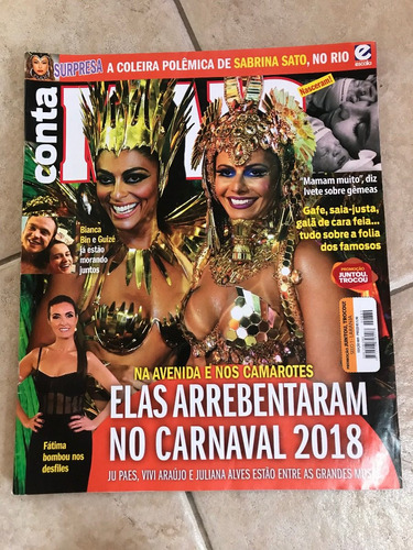 Revista Conta Mais 889 Carnaval Ju Paes Isis Valverde R798