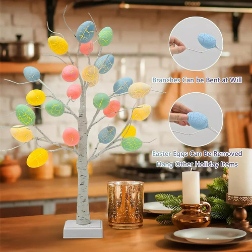 Luces Led Para Decoración Del Hogar Con Huevos De Pascua