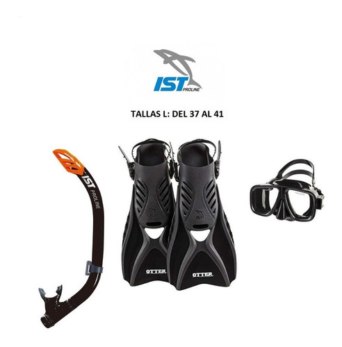 Imagen 1 de 4 de Set Aletas De Buceo Ist Para Adulto Snorking