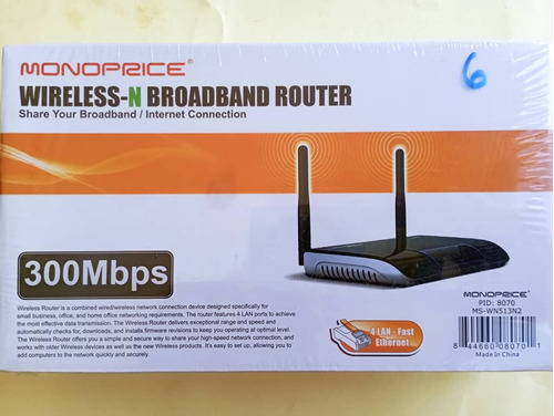 Router Wireless 300 Mbps 4 Puertos Lan Ethernet.