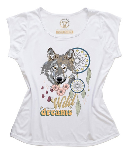 Tshirt Camiseta Blusa Feminina Filtro Dos Sonhos Lobo Dreams