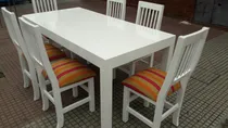 Comprar Mesa De 1.80x90 Moderna Asia Laqueada Mas 6 Sillas Laqueadas