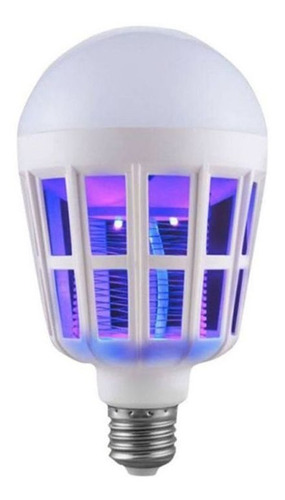 Lâmpada Mata Mosquito 15w 2 Em 1 Luz Led/uv Anti-mosquito