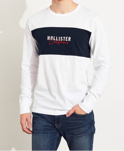Camiseta Estampada Hollister Masculina  100% Original Bordad