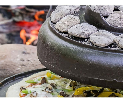 Juego Parrilla/plancha/wok Hierro Fundido 35cm 6l. Lodge Color Negro