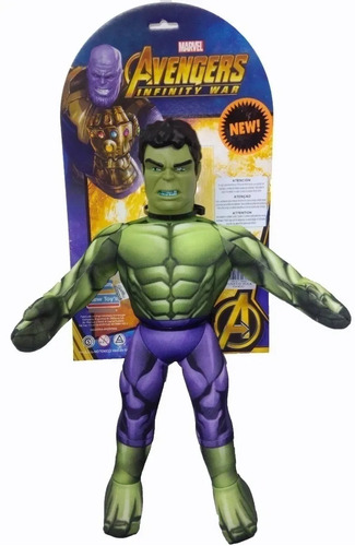 Muñeco De Tela Soft Hulk Original Avengers Marvel