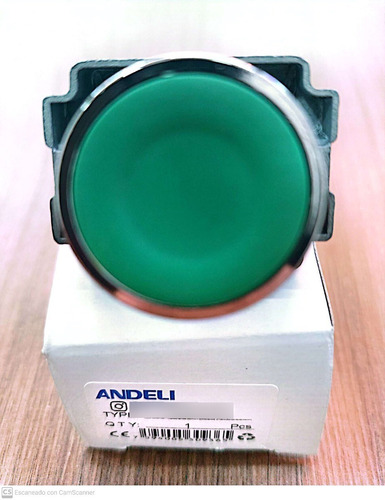Interruptor De Boton Verde Metalico Con Retorno Xb2-ba31 1no