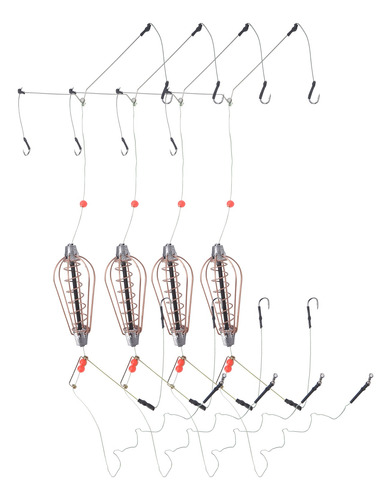 Cesta De Cobre Spring Bait Jaula, 4 Unidades, Comedero Para