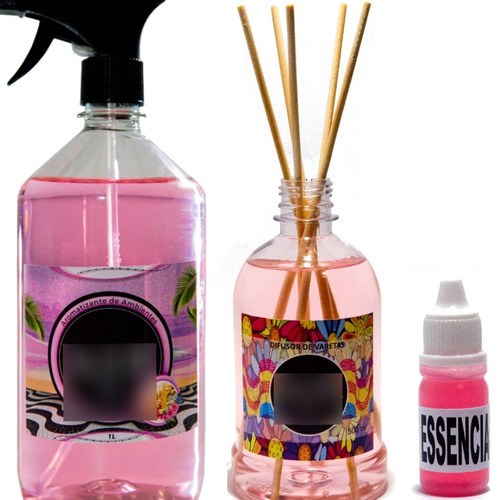 Kit 1l Aromatizador + 500ml Difusor + 10ml Essência