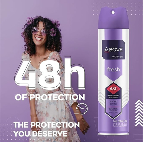 Kit Com 6 Desodorantes Above Feminino Aero 150ml - Diversos Fresh