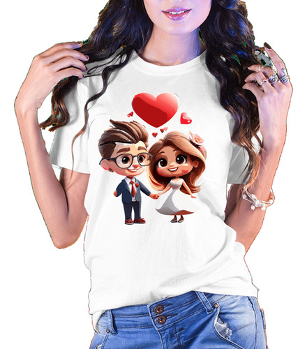 Playera Pareja De Novios Cute Animados Enamorados Amigos  