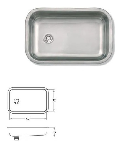 Bacha Cocina Mi Pileta 103ec Bajomesada
