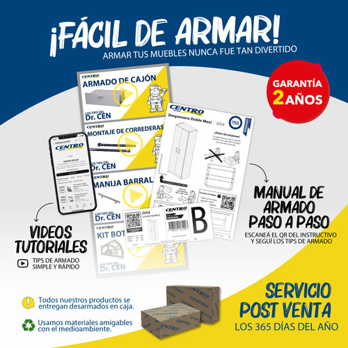 Escritorio Centro Estant Evo Negro Paraiso Ancho: 100cm