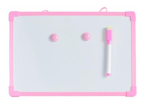 Lousa Makeda Lousa Infantil Rosa Quadro Branco Magnético Caneta Apagador rosa  medidas 11.5cm x 15cm