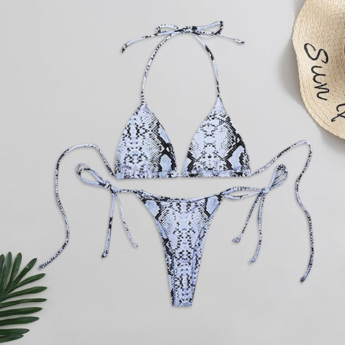 Biquíni Snake Strap Sexy Bikini Split Maiô