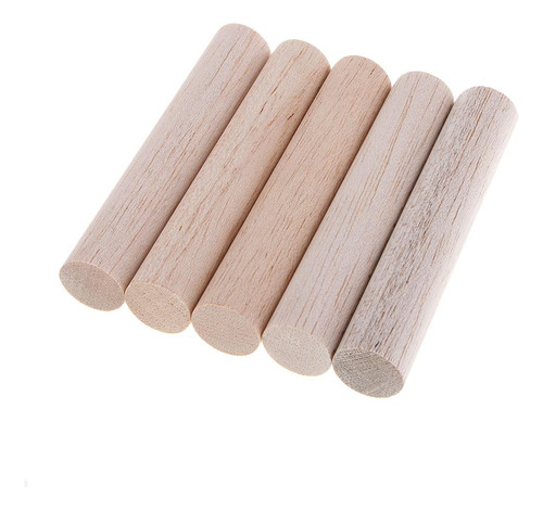 Varilla De Pasador De Artesanía De Madera 5 Piezas 110 Mm