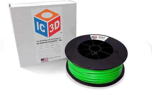 Filamento De Impresora 3d Ic3d Verde De 0.118 in Abs