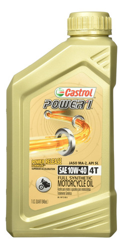 Castrol Power 1 10w-40 Aceite De Motocicleta Sintético Compl