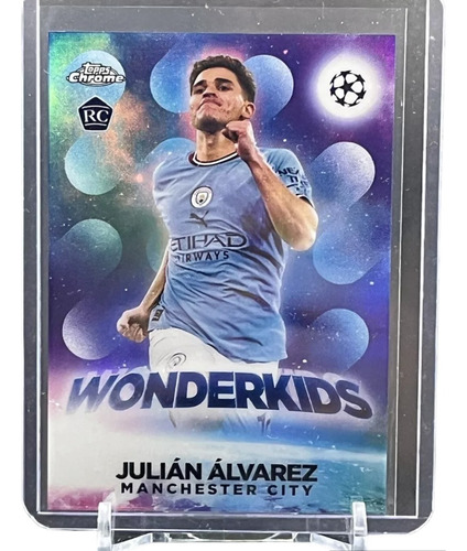 Carta Julian Alvarez Topps Chrome Wonderkids Manchester City