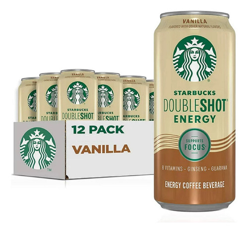 12 Pack Starbucks Double Shot Energy Vanilla Coffee 325ml
