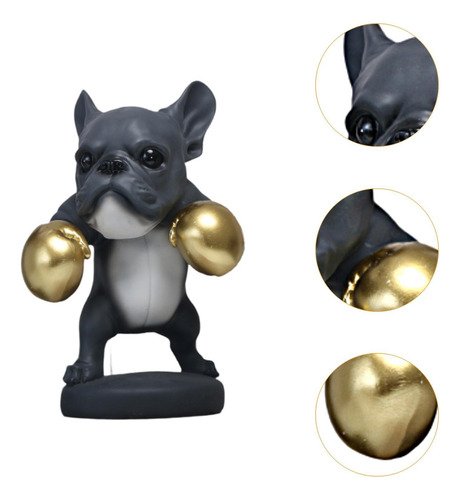 Estatua De Perros De Fitness, Adorno De Resina, Boxeo