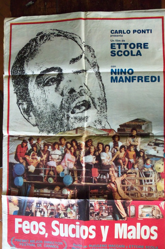 Poster  Feos Sucios Y Malos Nino Manfredi  Original 
