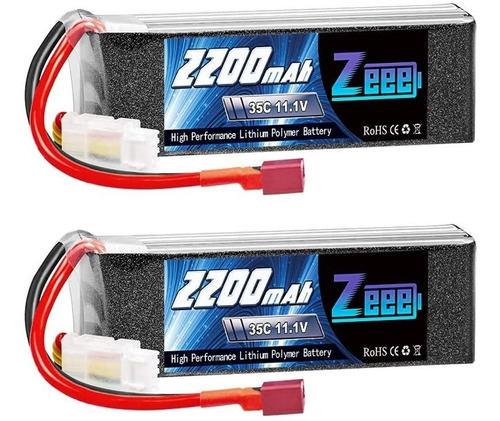 2 Baterias Para Drone 2200mah 11.1v 35c 3s Lipo Deans Xt60