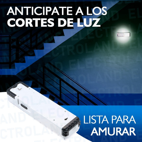 Imagen 3 de 10 de Luz De Emergencia 30 Leds Autonomia 15hrs Recargable 2018