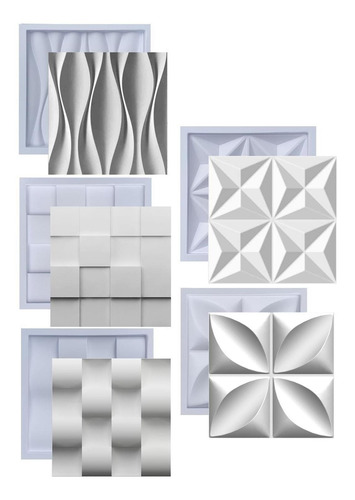Formas Molde De Gesso 3d E Cimento Plástico Abs Pra Placa 3d