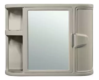 Gabinete Elegante Para Baño Con Espejo Color Taupe