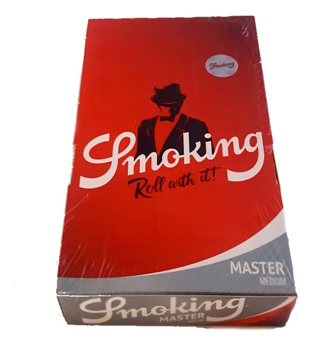 Caja de seda para fumar Master de tamaño pequeño, plateada