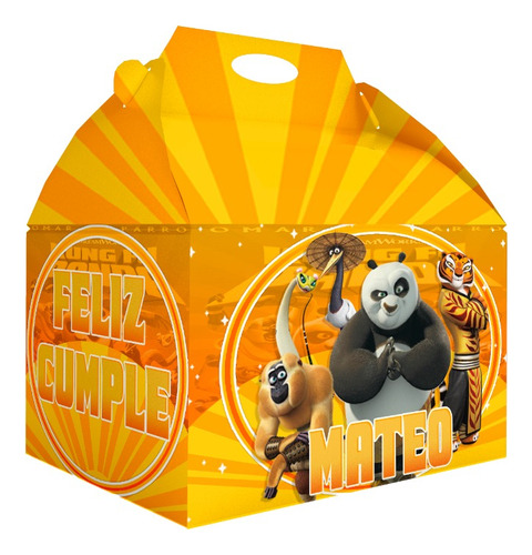 55 Caja Dulcera Bolo Fiesta Infantil Kung Fu Panda